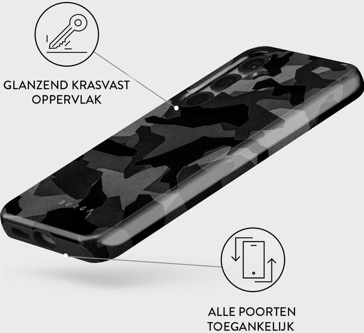 Actual product image Burga Tough Case Samsung Galaxy S25 - Night Black Camo (Samsung Galaxy S25)