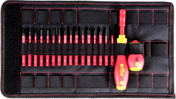 Produktbild Wiha Bit Set slimVario (Innensechskant, Phillipps-Kreuzschlitz (PH), Pozidriv-Kreuzschlitz (PZ), Schlitzschrauben, TX)