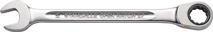 Productafbeelding Stahlwille Combinatie ratelsleutel 17F Breedte over platten 17 mm Lengte 229 mm (17 mm)
