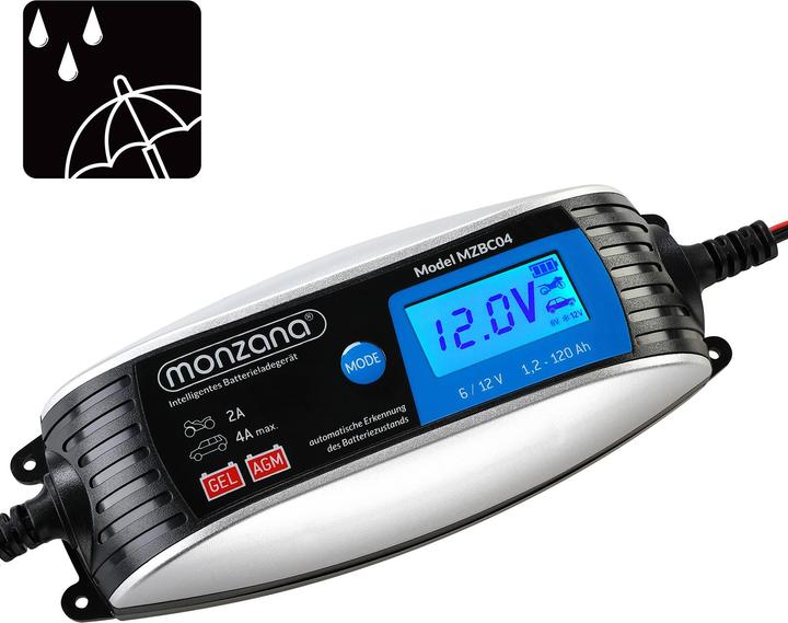 Actual product image Monzana KFZ Batterieladegerät (12V, 6V, 4 A)