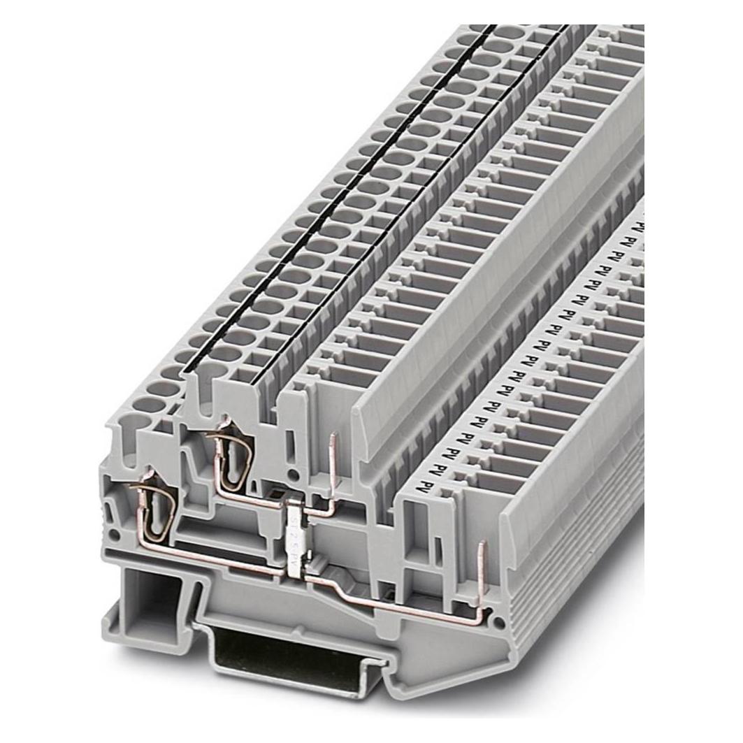 Phoenix Contact Dubbelniveauklem STTB 2,5/2P-PV Grijs 50 st., Kabels + Stekkers, Grijs