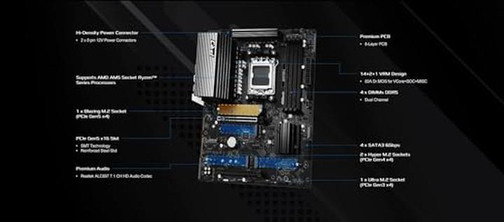 Produktbild AsRock B850 Pro-A (AM5, AMD B850, ATX)