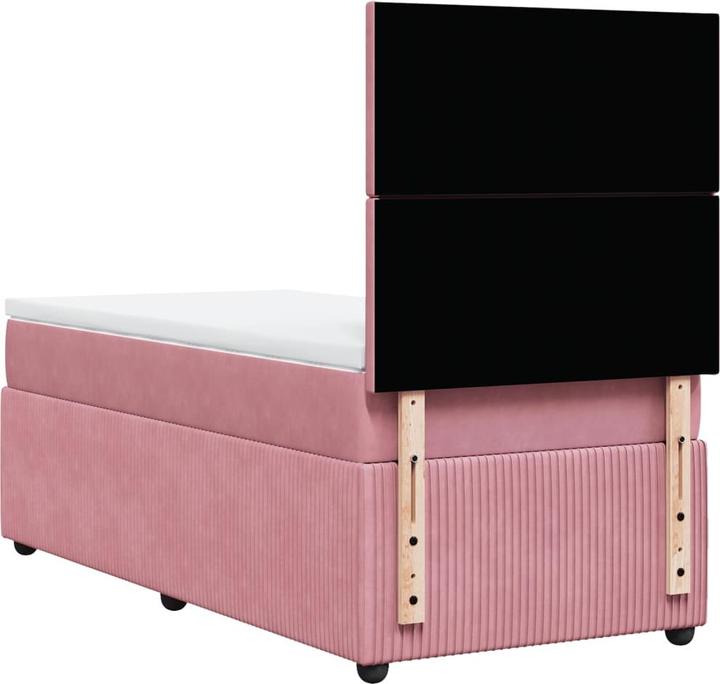 Actual product image vidaXL Bo x spring bed with mattress 160 x 200 cm velvet (160 x 200 cm)