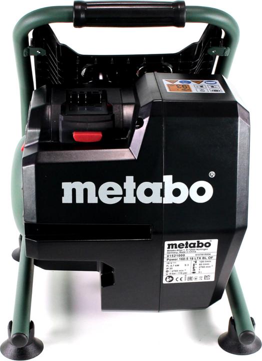 Actual product image Metabo Power 160-5 18 LTX BL OF Battery compressor 18 V 8.0 bar Brushless + 1x LiHD battery pack 4.0 Ah - (8 bar, 5 l)
