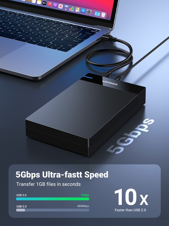 Actual product image Ugreen HDD Hard disk drive (3.5", 2.5")
