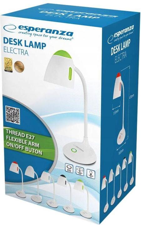 Actual product image Esperanza ELD110R table lamp e27 electra red (E27)