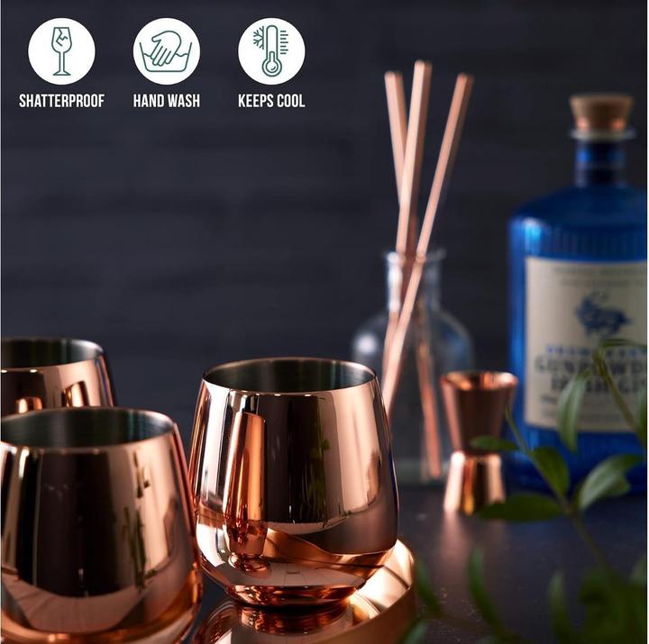 Image du produit Oak & Steel Gobelet or rose (3.50 dl, 4 x, Gobelet Moscow Mule)