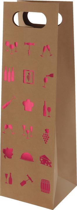 Produktbild Susy Card Geschenktasche Kraft Wine red FSC 1 Stk (Flaschentasche, 1 x)