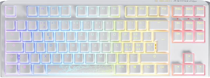 Ducky One 3 Classic Pure White TKL Gaming Keyboard, RGB LED - MX-Red (US) (US, Cable)