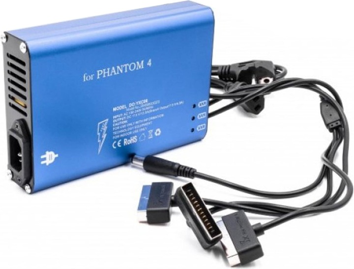 Actual product image AccuCell Quick charger for up to 3 DJI Phantom 4 drone batteries