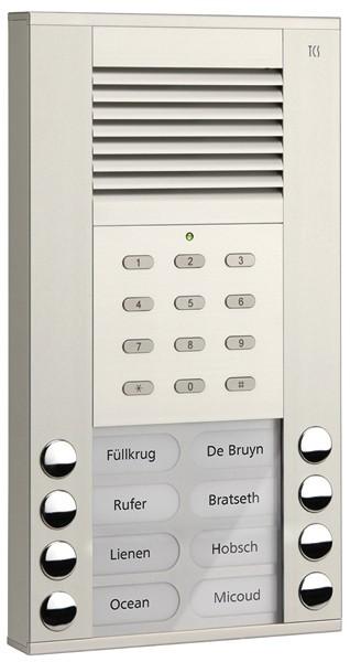 Actual product image TCS Audio front-door station, 1-row, 8 buttons, AS code lock