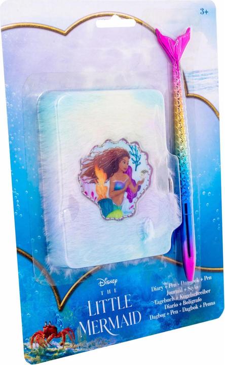 Actual product image Create It! The Little Mermaid Diary Plush with Pen (18 x 14 x 2 cm)