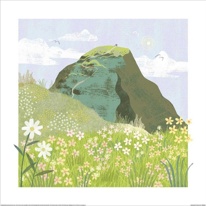 Tall Boy Prints Grassy Mountain Print (60 x 60 cm)