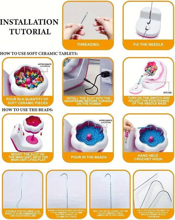 Produktbild Activity Board 2400pcs Clay Bead Bracelet Making Kit mit elektrischen Spinner - USB Powered, einfache DIY