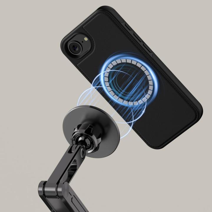 Produktbild Tech-Protect Wallet MagSafe iPhone 16e Case - Matte Black (Apple iPhone 16e)