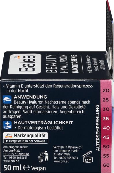 Actual product image dm Balea Beauty Hyaluron Night Cream (50 ml, Night cream)