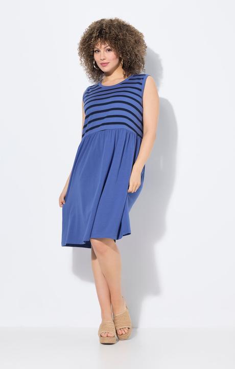 Produktbild Ulla Popken Kleid, Rippjersey, A-Linie, Rundhals, ärmellos (46, 48)