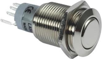 Produktbild Velleman Round Metal Push Button Dpdt 2No 2Nc