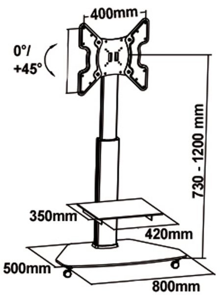 Produktbild myWall Hp 1 C (Universal, 55", 40 kg)