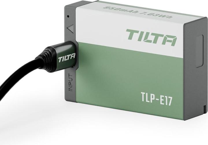 Actual product image Tilta TLP-E17-AG LP-E17 Battery w/ USB-C Input 950mAh - Ash Green