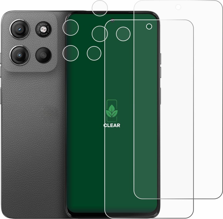 Produktbild ScreenLeaf Schutzfolie nachhaltiger Displayschutz Display Schutz Folie Klar Transparent (2 Stück, Motorola Moto C)