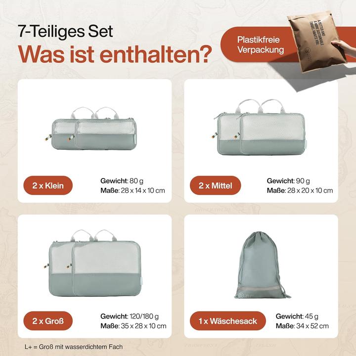 Produktbild Travel Dude 7-teiliges Packwürfel-Set