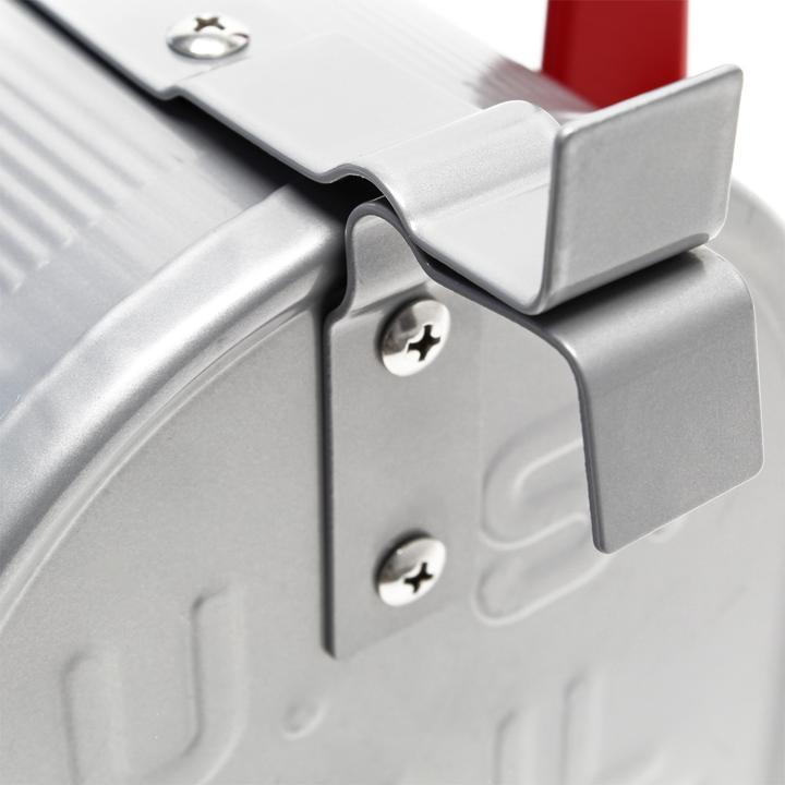 Actual product image Wiltec US Mailbox Post Letter Box American Design Silver-grey with Wall Mount