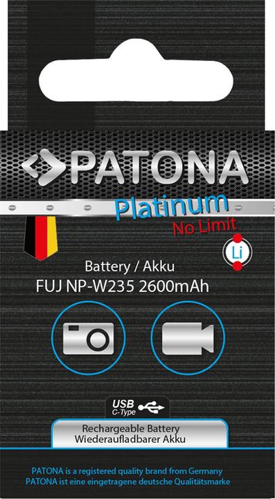 Produktbild Patona Platinum Fuji NP-W235 USB-C (Kamera Akku)