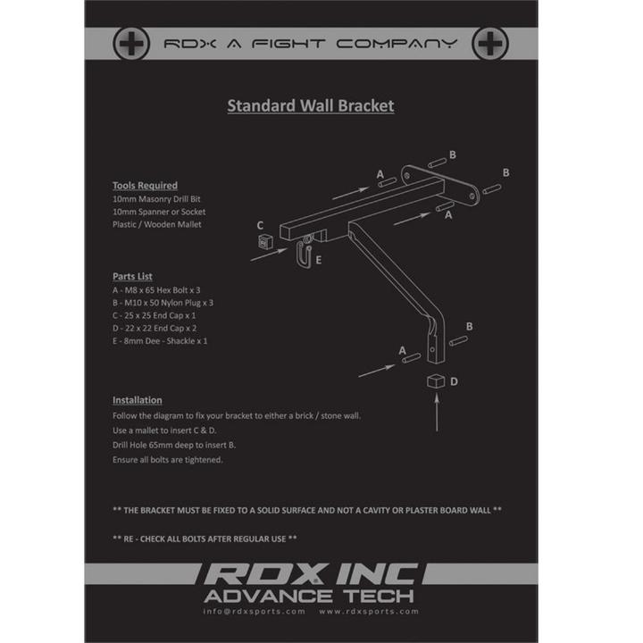 Image du produit Rdx X1 White Steel Wall Bracket
