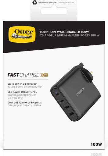 Produktbild OtterBox UK GaN Schnellladegerät (100 W, 4 Ports)