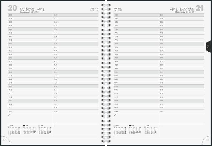 Actual product image BRUNNEN 1078765906 | Buchkalender Mod. 787 2026 | A4, Kunststoff, schwarz (A4, German)