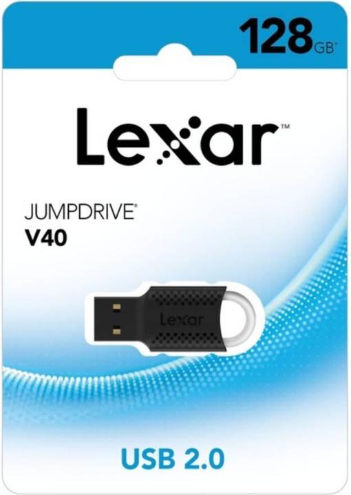 Image du produit Lexar Clé Usb 128Go Jumpdrive V40 2.0 Noire (128 Go, USB-A)