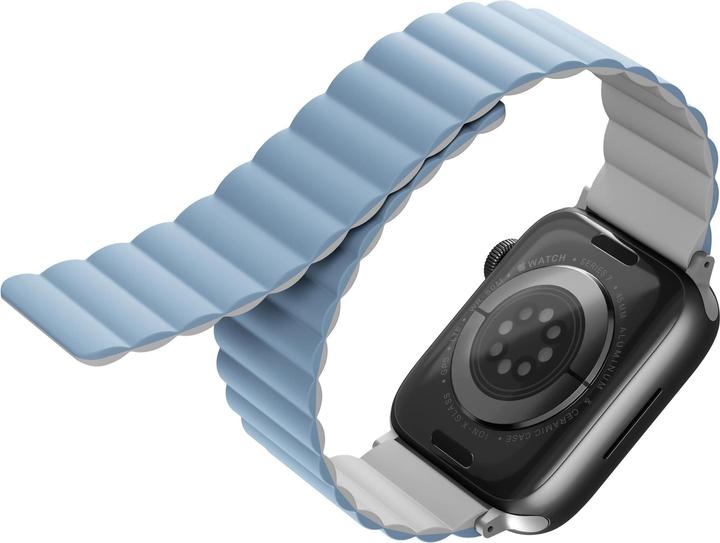 Produktbild Uniq pasek Revix Apple Watch Series 1/2/3/4/5/6/7/8/SE/SE2 38/40/41mm. Reversible Magnetic biały-nie (41 mm, 38 mm, 40 mm, Silikon, Edelstahl)