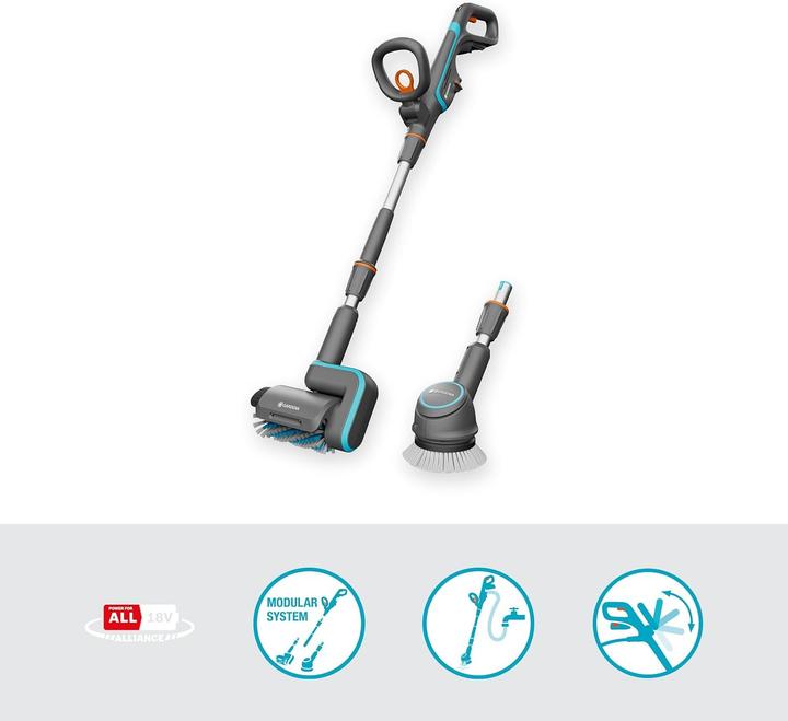 Actual product image Gardena Cordless multi-cleaner Aqua Brush Universal 04/18V P4A (Rechargeable battery operated)