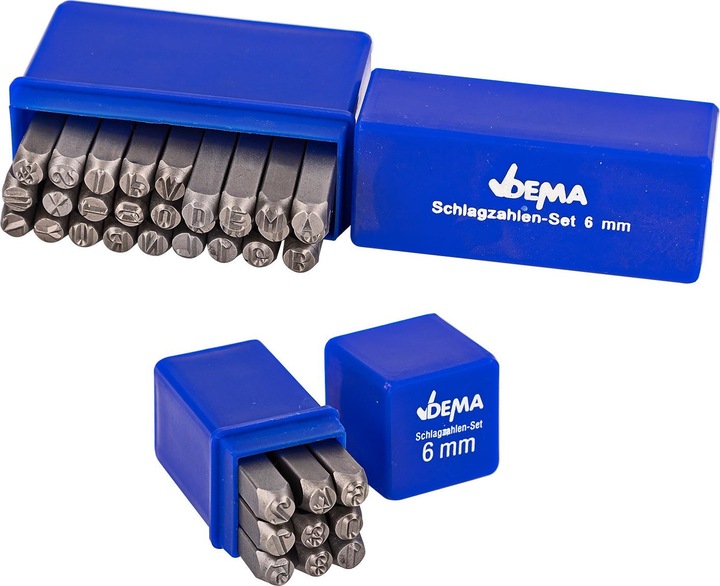 Actual product image Dema Schlagzahlen Schlachbuchstaben Set 36tlg | 6mm