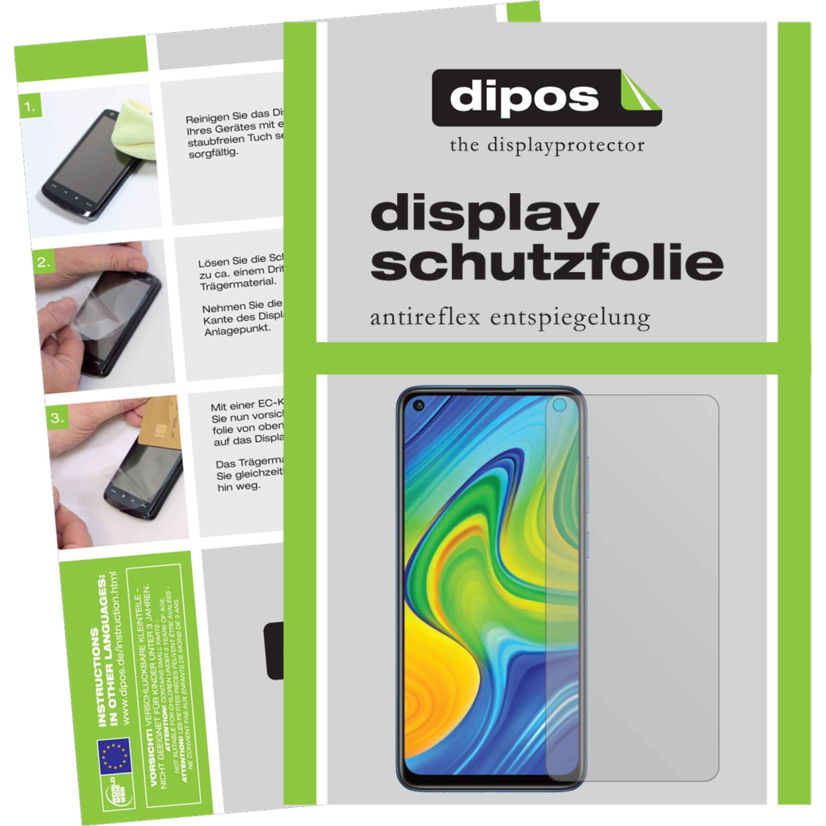 Dipos Displayschutzfolie Antireflex (2 Stück, Xiaomi Redmi 10X), Smartphone Schutzfolie, Transparent