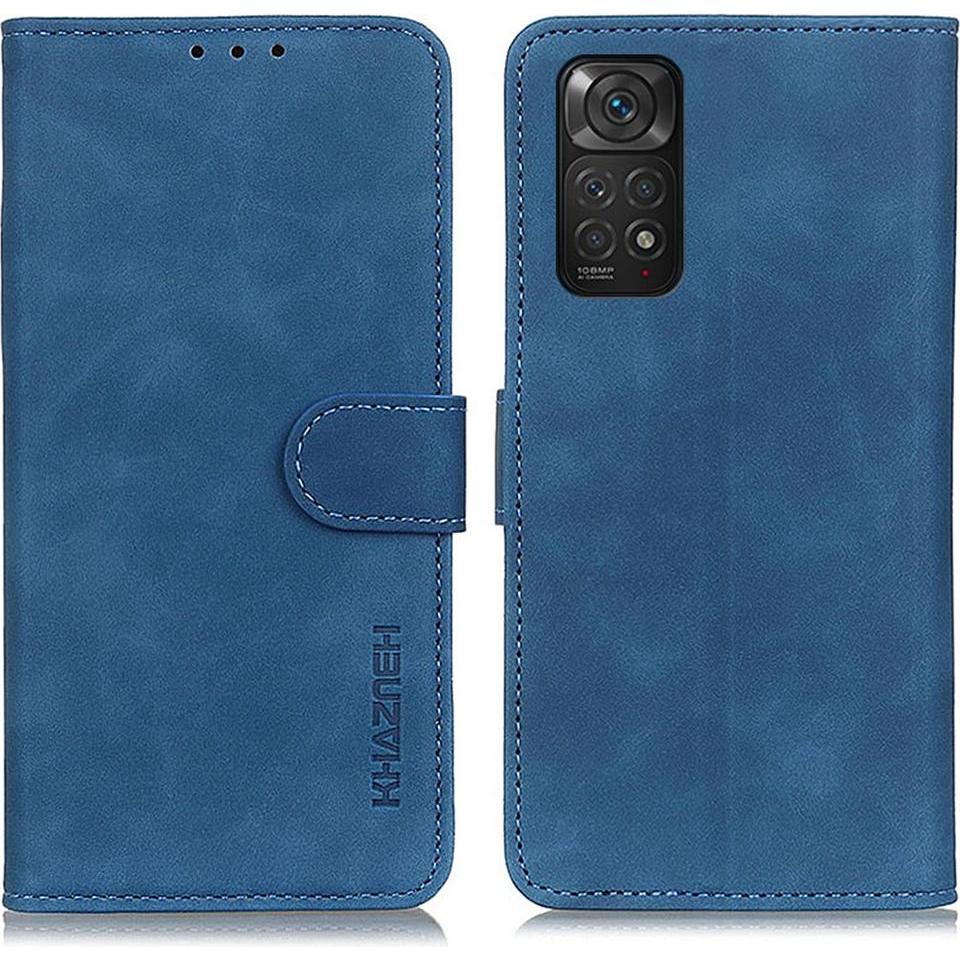 Cover-Discount Xiaomi Redmi Note 11 / 11S - Leder Etui Hülle blau (Xiaomi Redmi Note 11), Smartphone Hülle, Blau