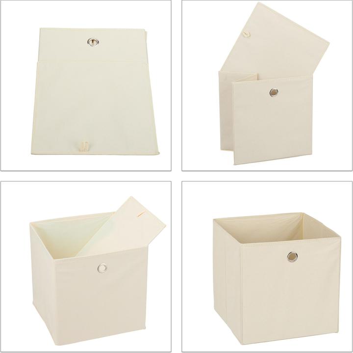 Produktbild Relaxdays 4x Aufbewahrungsbox (30 x 30 x 30 cm, 26 l)