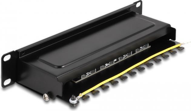 Produktbild Delock 25,40cm (10") Patchpanel 8 Port Cat.6A 1 HE schwarz
