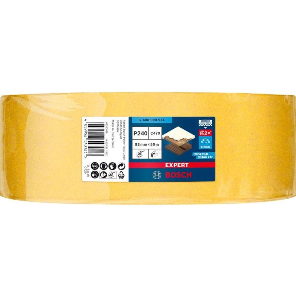Thumbnail - Bosch Professional Zubehör, Schleifmittel, EXPERT C470 Schleifpapierrolle zum Handschleifen, 93 mm x 50 m, G 240 (240)