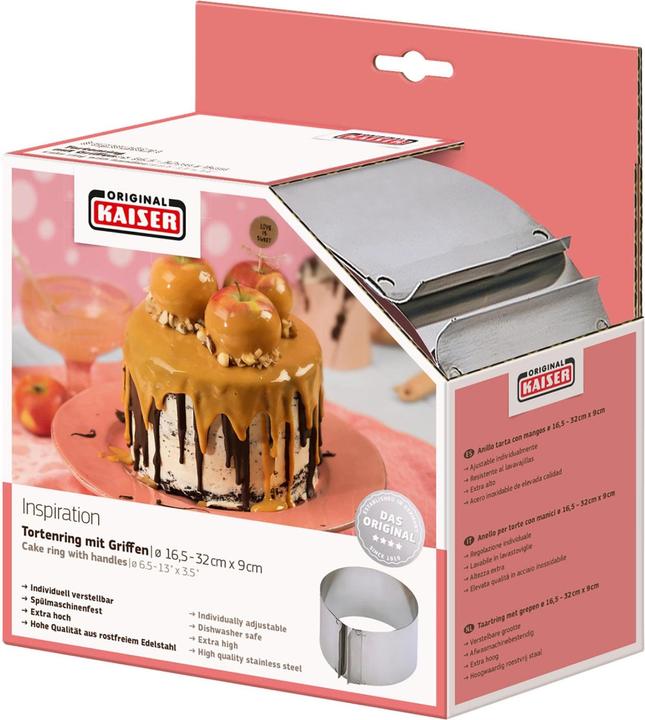 Actual product image Kaiser Cake ring with handles, 90 mm (32 cm)