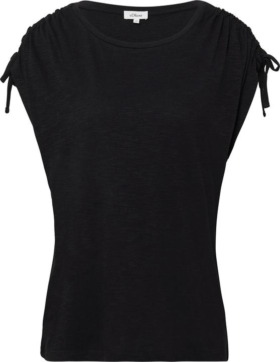 Produktbild S.Oliver T-Shirt T-Shirt mit Flammgarnstruktur und Raffung (44)