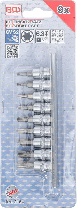 Actual product image BGS Bit insert set (TX25, TX10, TX15, TX30, TX50, TX 27, TX40, TX45, TX20)