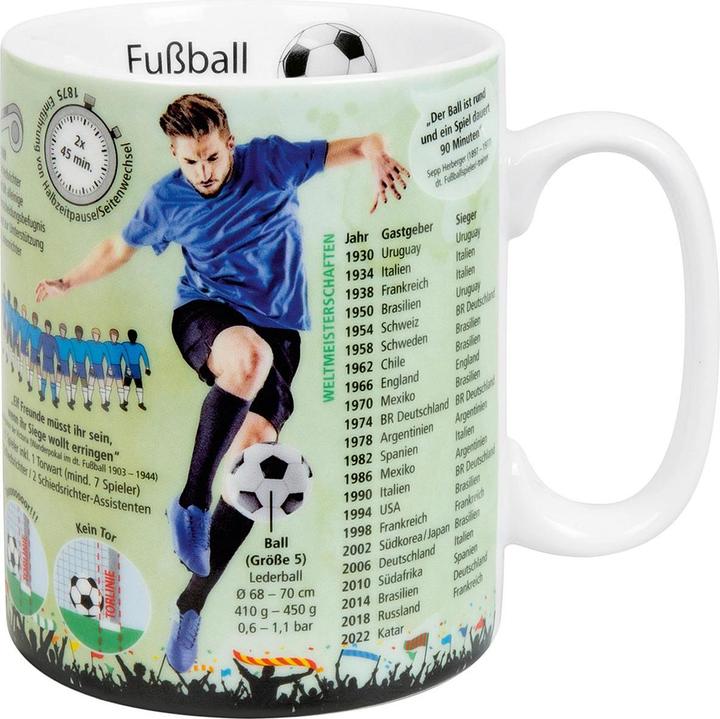 Könitz Tasse à café 'Tasse de savoir football (490 ml, 6 x)