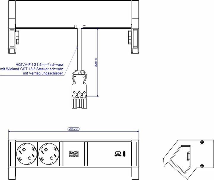 Actual product image Bachmann 902903 (2x, CEE 7/3)
