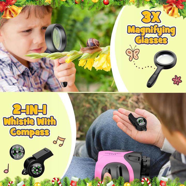 Immagine prodotto Dislocati Kinderfernglas mit Lupe & Kompass (8x, 21 mm)