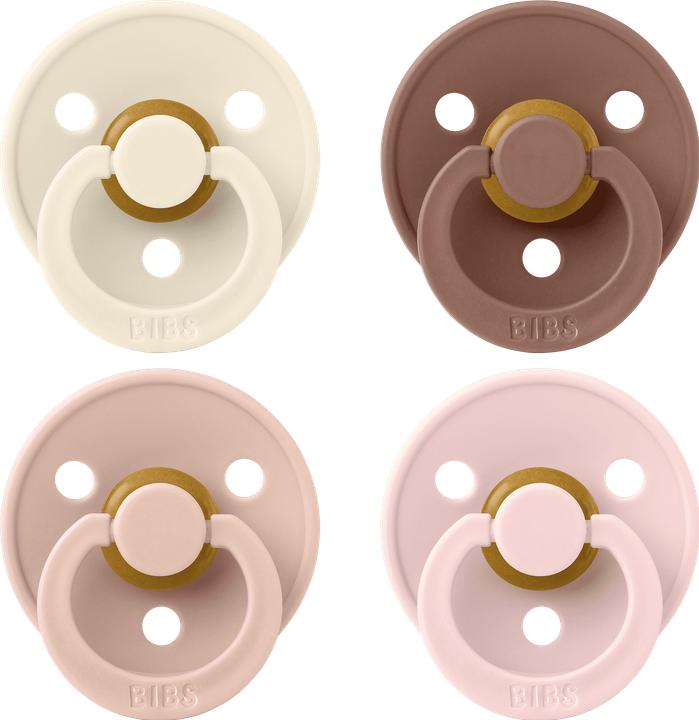 Actual product image Bibs Nuggi Try-it Colour Latex 0-6m 4 Pack Ivory Blush Woodchuck Blossom (4 x, up to 6 M.)