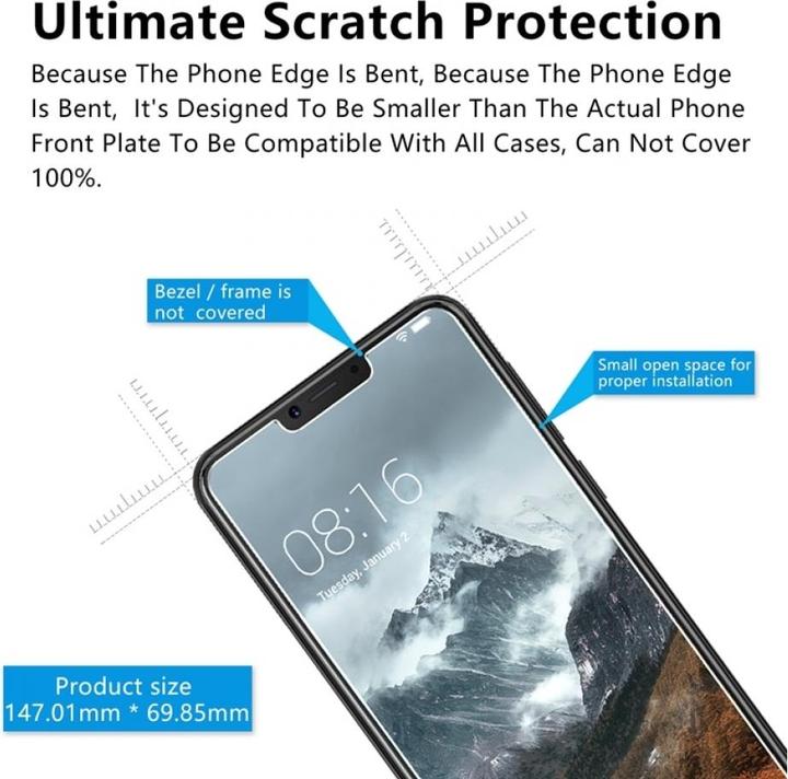 Actual product image Screenguard Cubot P20 Protective Glass Film Case Friendly Design (1 pcs., Cubot P20)