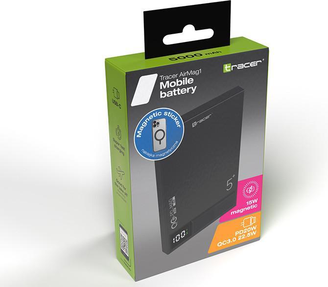 Actual product image Tracer POWERBANK AIRMAG1 5000MAH PD20W+15W MAG (5000 mAh, 20 W)