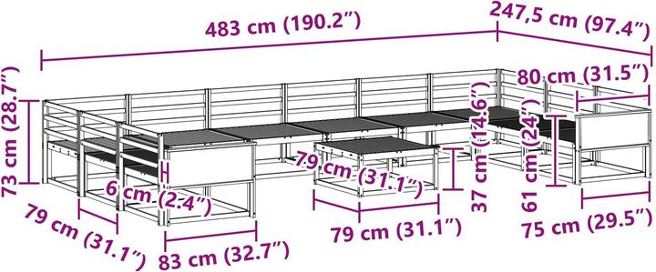 Produktbild vidaXL Outdoor-Sofa